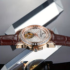 REEF TIGER Men’s Luxury Mechanical Chronograph Watch – Gold-Tone | Multi-Zone Bezel