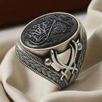 Bismillah Dervish Ring – Hematite Gemstone in 925 Sterling Silver