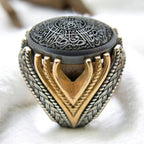 Surah Al-Asr Hematite Ring – Complete Chapter Engraved in 925 Sterling Silver