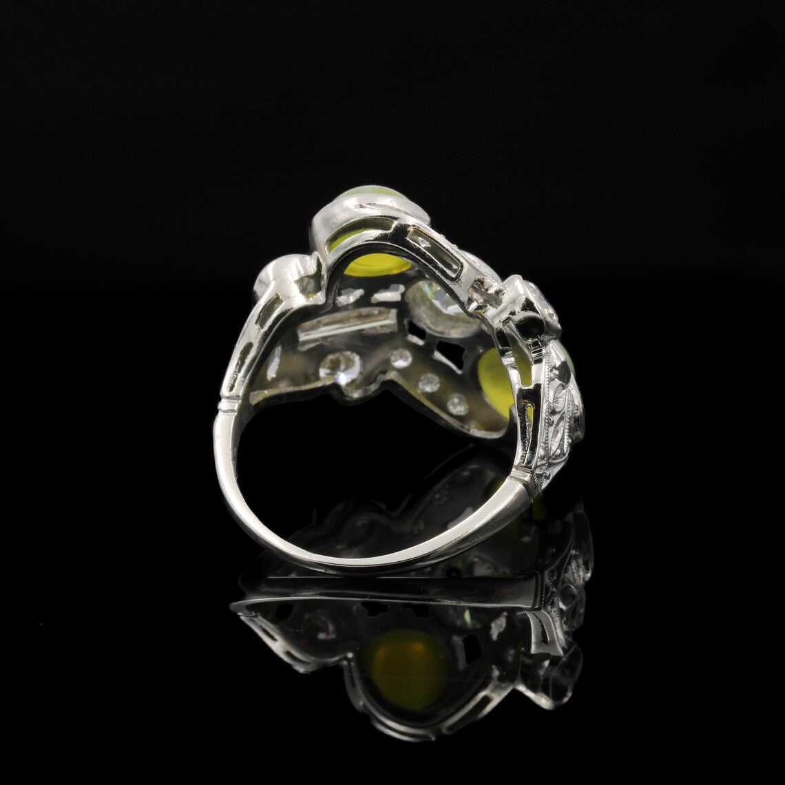 Museum-Grade Platinum Cat’s Eye Chrysoberyl & Diamond Ring (Vintage, Pre-2000)